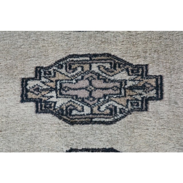 Textile Vintage Hand-Knotted Pakistani Bokhara Wool Accent Mat Prayer Rug 7 Guls 3 X 5' For Sale - Image 7 of 10