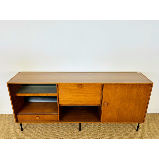 Tall Scandinavian Teak Sideboard, 1960s For Sale - Image 4 of 18