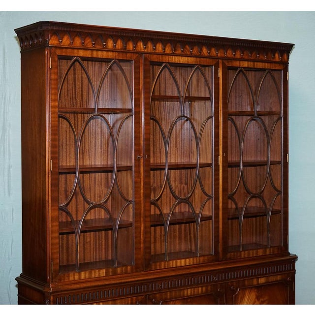 Vintage Hardwood Breakfront Display Bookcase from Bevan Funnell For Sale - Image 14 of 18