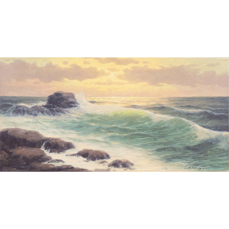 Pacific Breakers at Sunset' by Cornelius Schipper, 1962 | Chairish