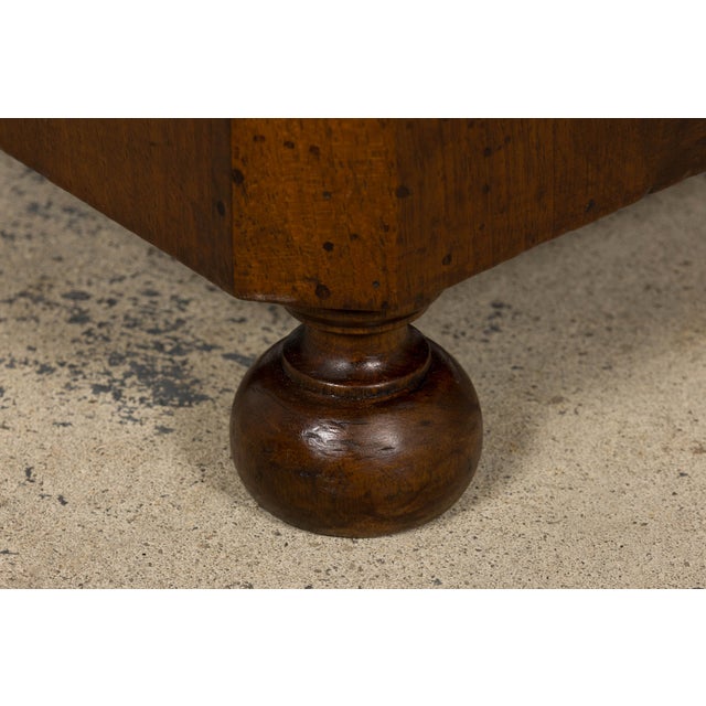 Antique French Louis Philippe Style Walnut Nightstands W/ Carrara Marble - A Pair For Sale - Image 14 of 18