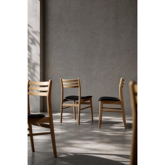 Vintage Scandinavian Oak Dining Chairs from Sax Møbelfabrik, 1960s, Set of 4 For Sale - Image 17 of 18