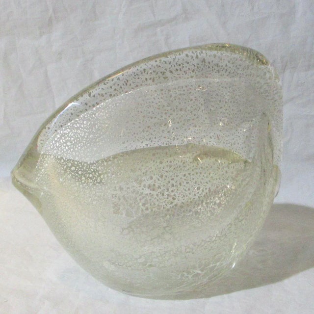 Murano Silver Foil Conch Shell For Sale - Image 4 of 8