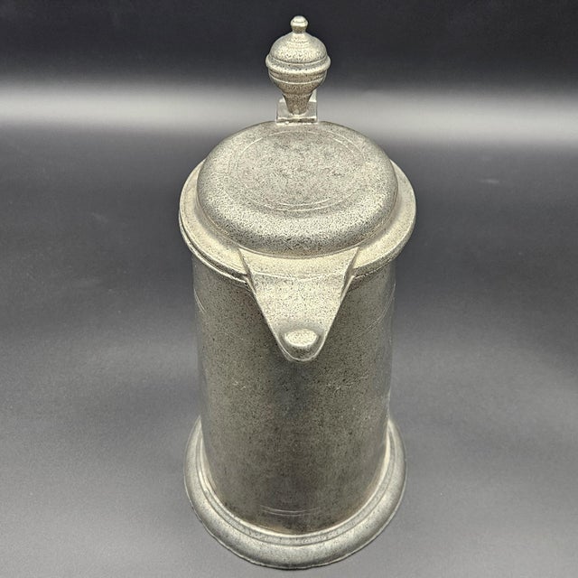 Metal Antique Jug in Pewter For Sale - Image 7 of 8