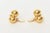 Metal Chanel Gold Plated 3 Logo CC Cluster Ball Sphere Clip on Earrings , 1990's For Sale - Image 7 of 11