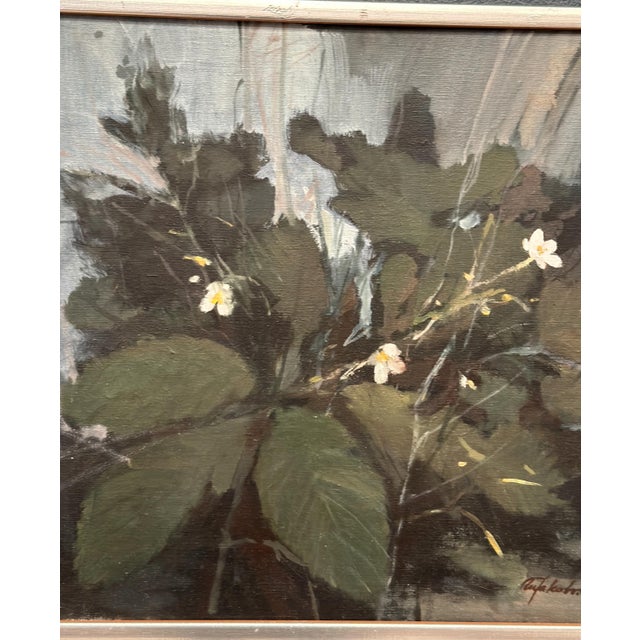 M. Jakobsson, White Blossoms, 1950s, Oil Painting on Canvas, Framed For Sale - Image 18 of 18