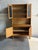 Vintage Danish Oak Hutch Cabinet in Style of Henning Kjærnulf With Leaded Glass Doors For Sale In Los Angeles - Image 6 of 9