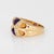 80s Portuguese Ring Amethyst Citrine Diamond 19k Yellow Gold Sz 6.5 Fine Jewelry For Sale - Image 4 of 7