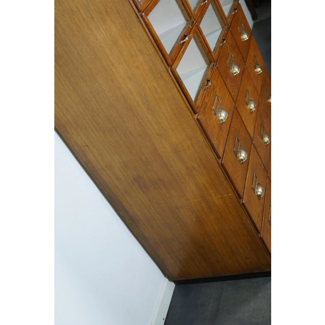 Large Vintage Dutch Oak Haberdashery Shop Cabinet, 1930s For Sale - Image 16 of 18