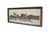 Antique Ernest C Rost signed panoramic country landscape etching featuring a thatched cottage and farmhouse with river...