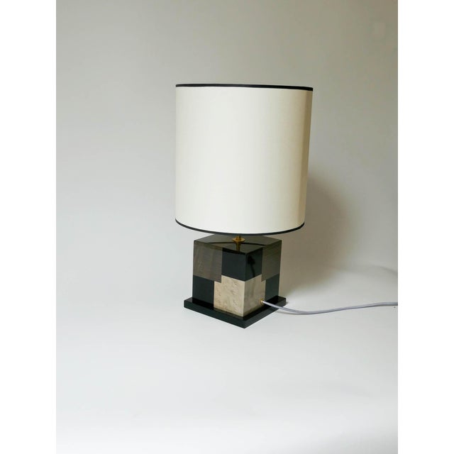 Black and Grey Sycamore Table and Desk Lamp Cubes by Aymeric Lefort For Sale - Image 6 of 18