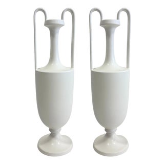 Pair Elongated Grecian Amphoras by Studio A For Sale