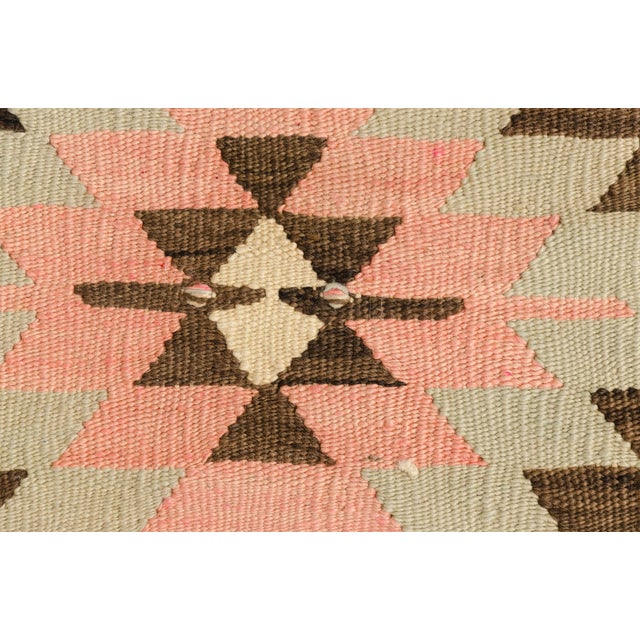 Geometric Vintage Kilim Rug For Sale - Image 4 of 10