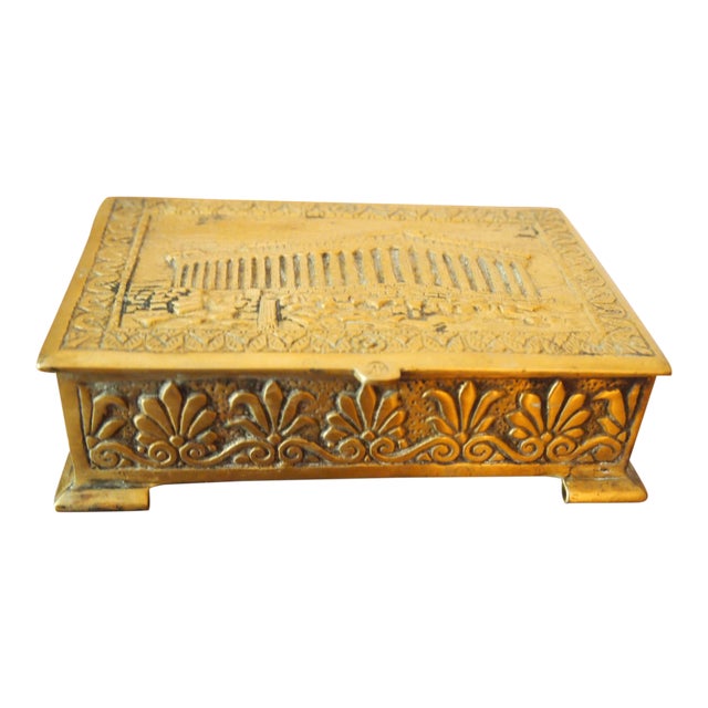 Cast Brass Trinket Box For Sale