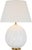 Transitional Julie Neill by Visual Comfort Signature Talia Medium Cordless Table Lamp in White Glass with Linen Shade For Sale - Image 3 of 3