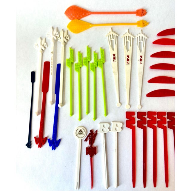 Vintage Collection of 61 Airline Swizzle Sticks For Sale - Image 12 of 12