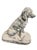 2000 - 2009 Vintage Weathered Cast Iron Seated Hound Dog Statue For Sale - Image 5 of 12