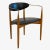 Wood Dan Johnson Walnut and Brass Viscount Chair by Selig For Sale - Image 7 of 7