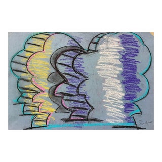 1980s Richard Snyder Abstract Pastel For Sale