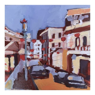 Oil Painting on Canvas. "Chinatown" by Danka Krol For Sale