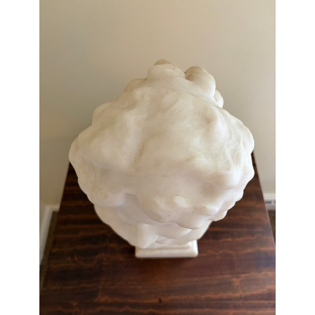 Stone 1920s French Art Deco Carrara Marble Bust of Woman by Paul Philippe, Signed For Sale - Image 7 of 10