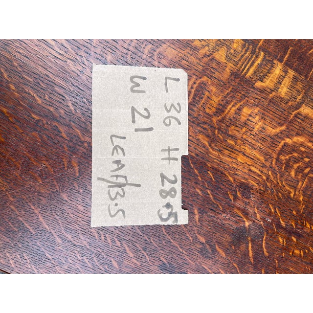 Wood Antique English Table Drop Leaf Gateleg Barley Twist Oak Oval C. 1920-30s For Sale - Image 7 of 9