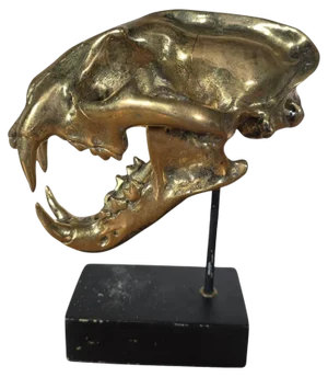 Bronze Lion Skull Sculpture, 1950s