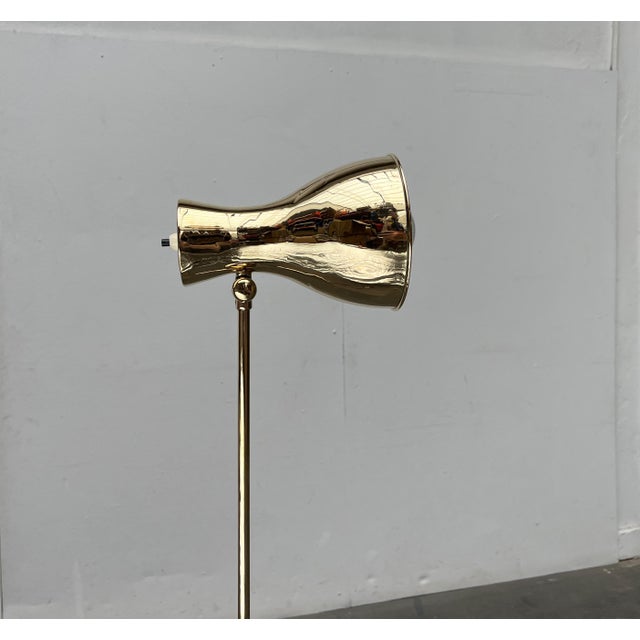 Mid-Century Swiss Brass Minimalist Floor Lamp by Dieter Schulz for Wohnbedarf Ag, 1950s For Sale - Image 18 of 18