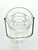 1980s 1980s Vintage Geometric Square Grid Plaid French Glass Ice Bucket For Sale - Image 5 of 7