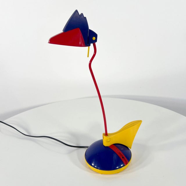 Postmodern Blue and Red Toucan Table Lamp from Brilliant Leuchten, Germany, 1980s For Sale - Image 11 of 11
