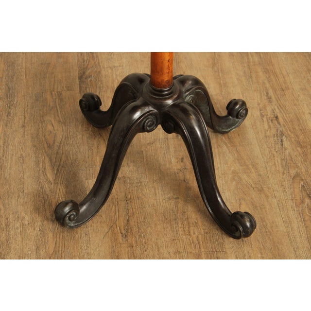 Early 21st Century Burl Wood Round Pedestal Pub Table For Sale - Image 11 of 13