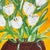 Original Floral Still Life Painting White Tulips in Gold Ornate Frame - Signed “Cathy” For Sale - Image 4 of 10