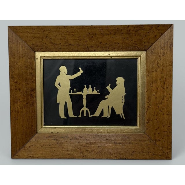 Antique Pair English Family Silhouettes Birdseye Maple Frames Irish Interest For Sale - Image 4 of 12