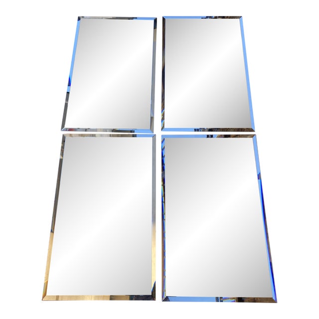 Late 20th Century Bevelled Mirror Placemats Set of 4 Chairish