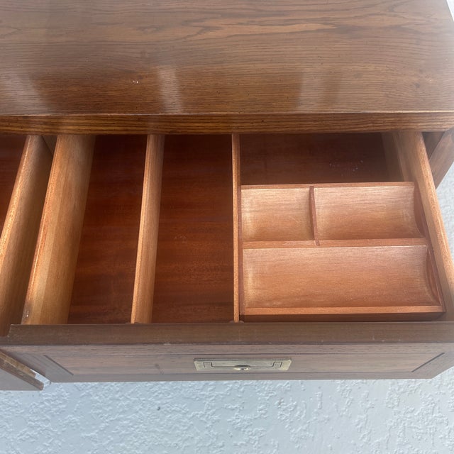 Brown 1970s Henredon Scene One Campaign Chest of Drawers For Sale - Image 8 of 12