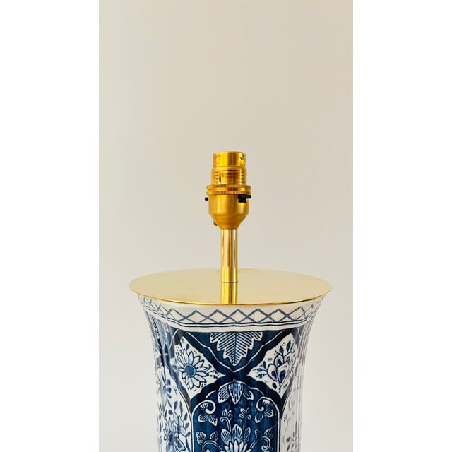 1930s Antique Pillar Lamps from Royal Delft, 1930, Set of 2 For Sale - Image 5 of 8