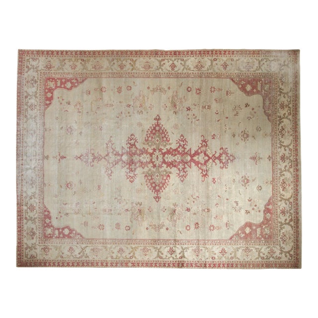 Vintage Distressed Amritsar Carpet - 9' x 11'9" For Sale