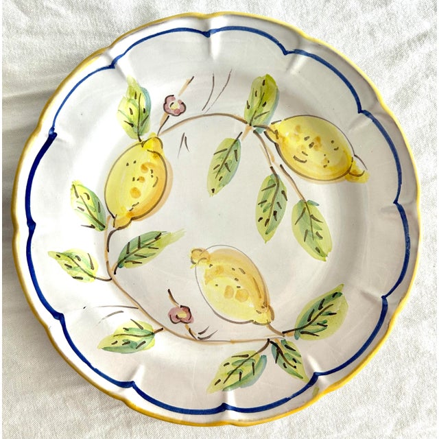 Elevate your collection with this exceptional set of Mid-20th Century Italian stoneware fruit plates, hand-selected and...