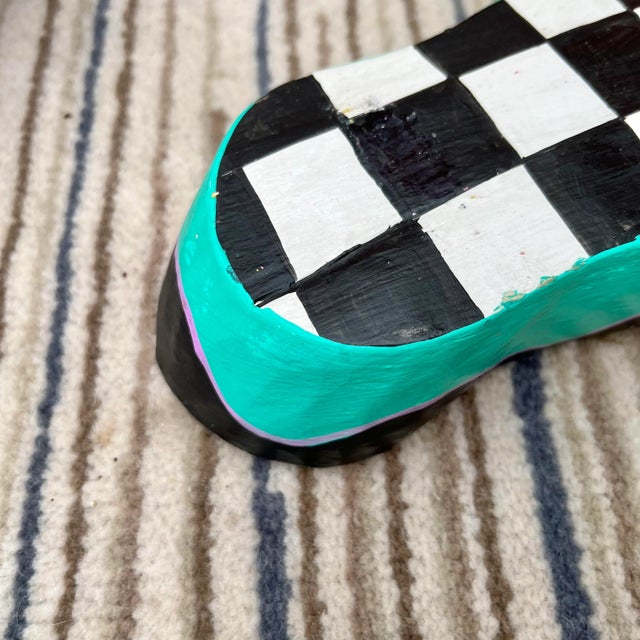 1980s Colorful Hand Carved Wood Dancing Dogs Figurine. For Sale - Image 9 of 12