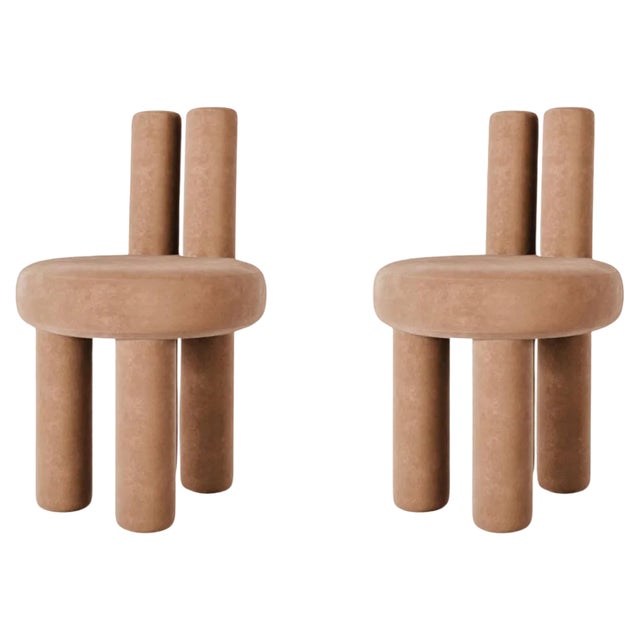 Set of Terracotta Salvador Chairs by Nelson Araujo For Sale