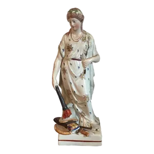 Antique Early 19th Century English Staffordshire Pearlware Classical Figure Emblematic of Peace
