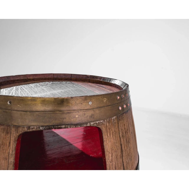 Discover the rustic charm of this authentic 1910s French wooden barrel, a piece that brings the essence of the French...