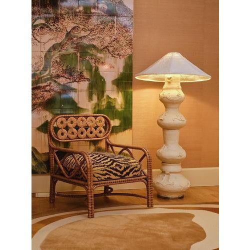 Bridget Armchair in Stained Rattan with Plywood and HR Foam by Popus Editions For Sale - Image 6 of 7