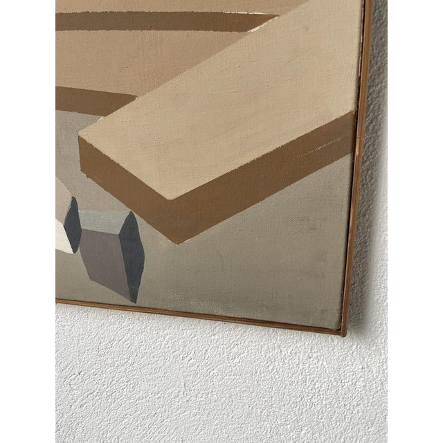 1960s Abstract Construction Site, 1960s, Canvas Painting For Sale - Image 5 of 18