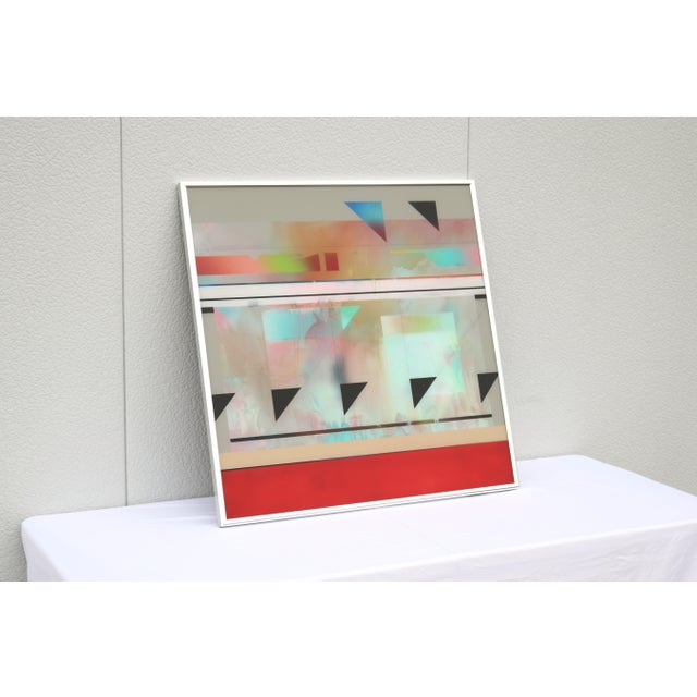 Gray 1988 Richard Hammond Flight-1 Abstract Expressionism Artwork Enamel on Plexiglass For Sale - Image 8 of 18