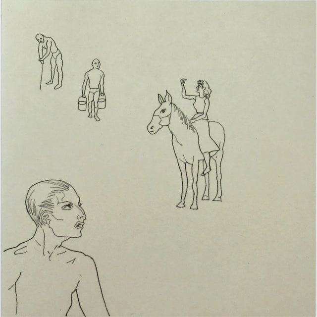 This artwork titled "Three Questions #I" 2003 is an original soft ground etching on Somerset paper by American artist Mary...