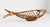 Unique fish-shaped basket crafted of bamboo and rattan, circa 1950s, in the style of Italian designer Franco Albini. A...