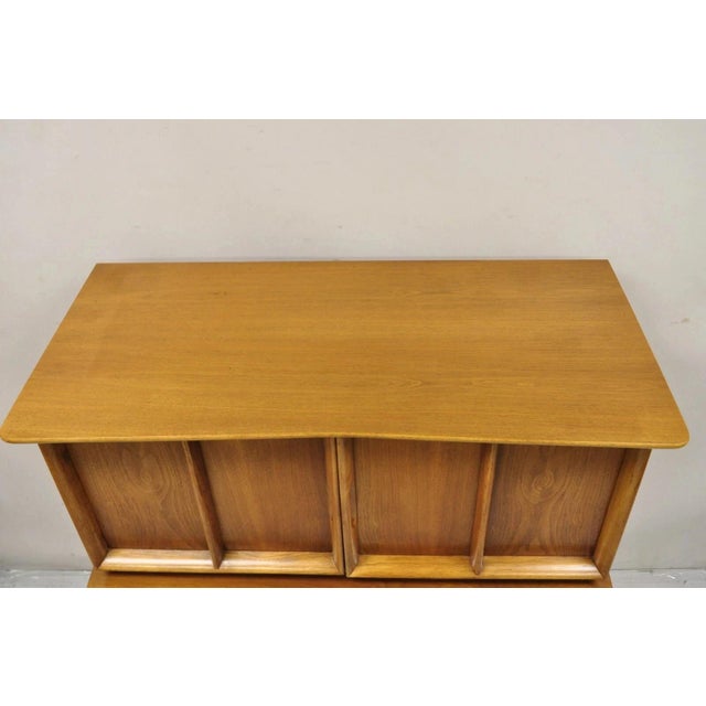 Mid-Century Modern Kent Coffey Eloquence Mid Century Modern Walnut Tall Chest Highboy Dresser For Sale - Image 3 of 13