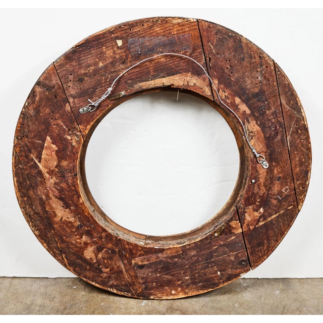 Gold Hand Carved, 17th Century Frame With Inset New Antique Look Mirror For Sale - Image 8 of 8