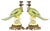 French Porcelain Parrot Candleholders, Set of 2 For Sale